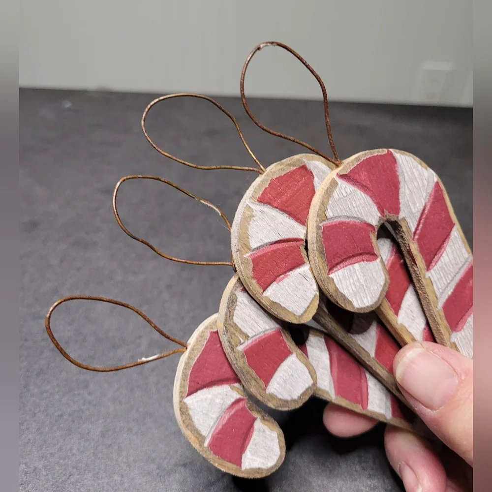 Hobby Lobby Rustic Candy Cane Ornaments Set of 4